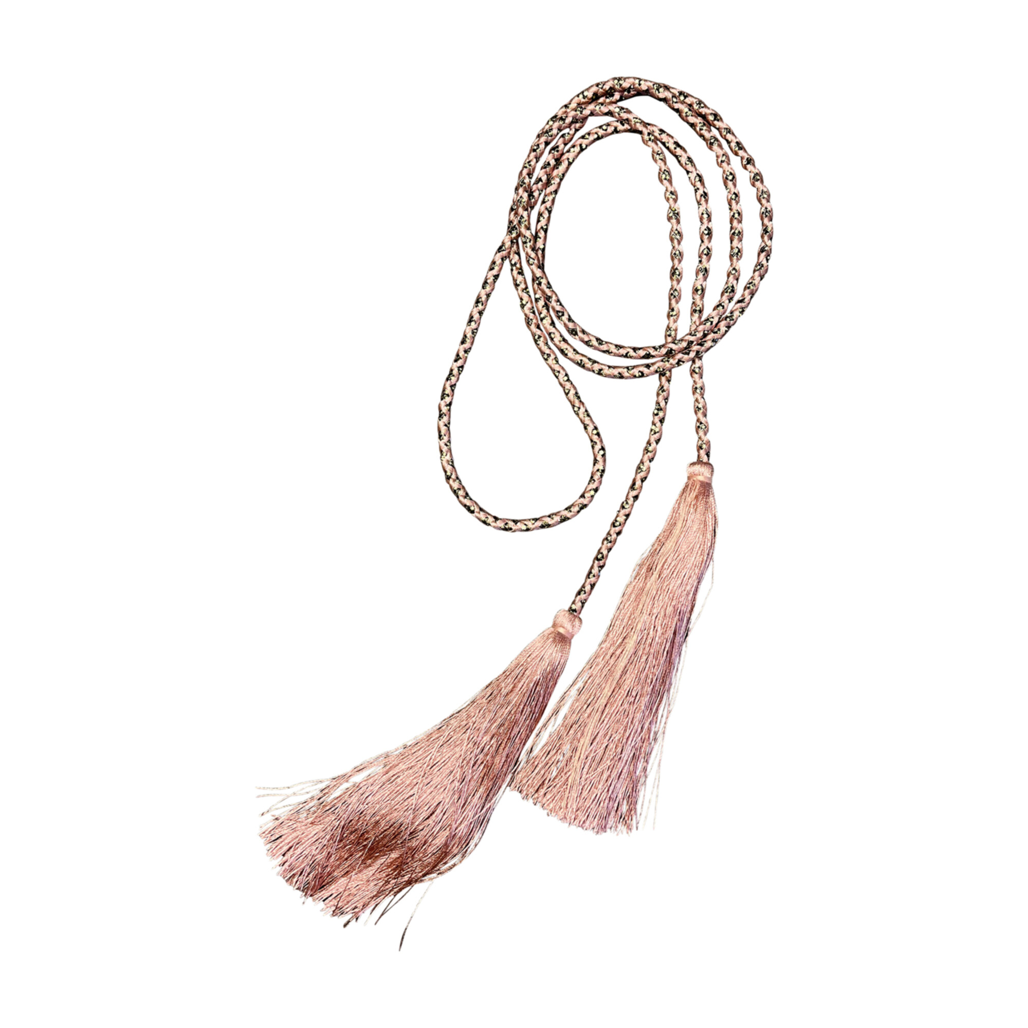 Miniatura Collana a cordone intrecciato con maxi nappe - 100%CACHEMIRE