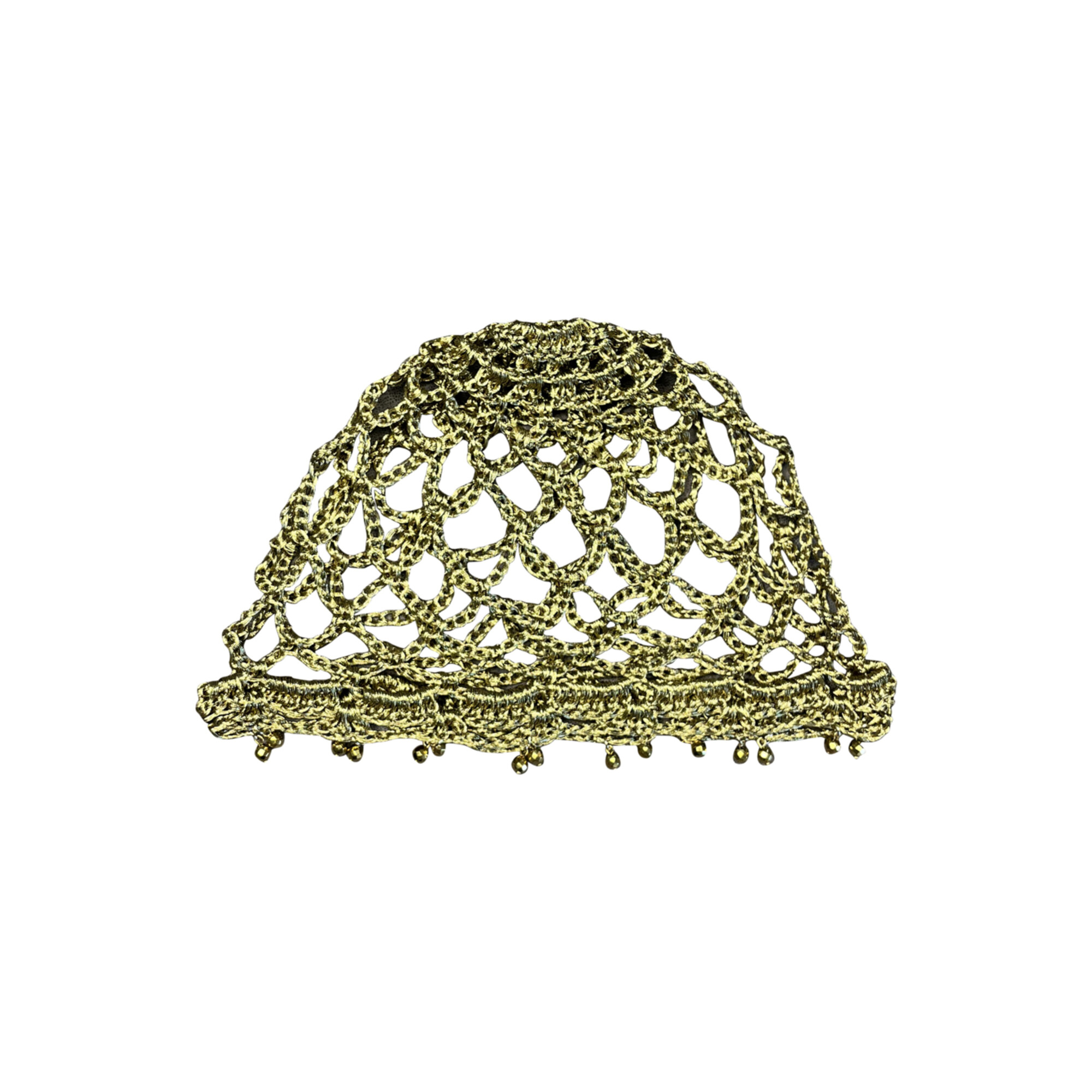 Cuffia gioiello in rete dorata