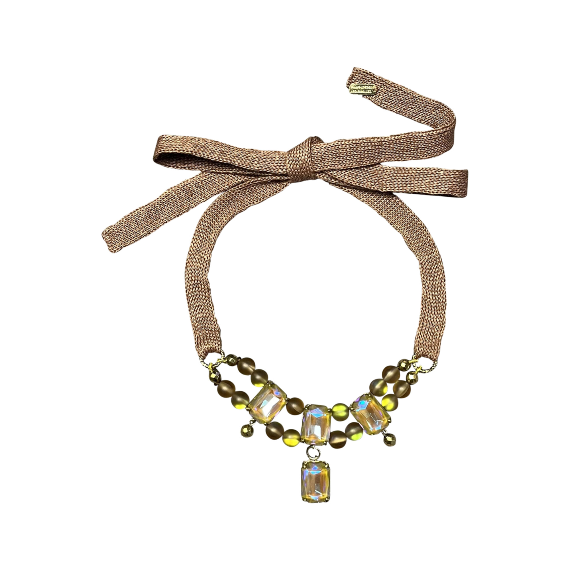 Collana "Kiki" con cristalli e sfere satin 