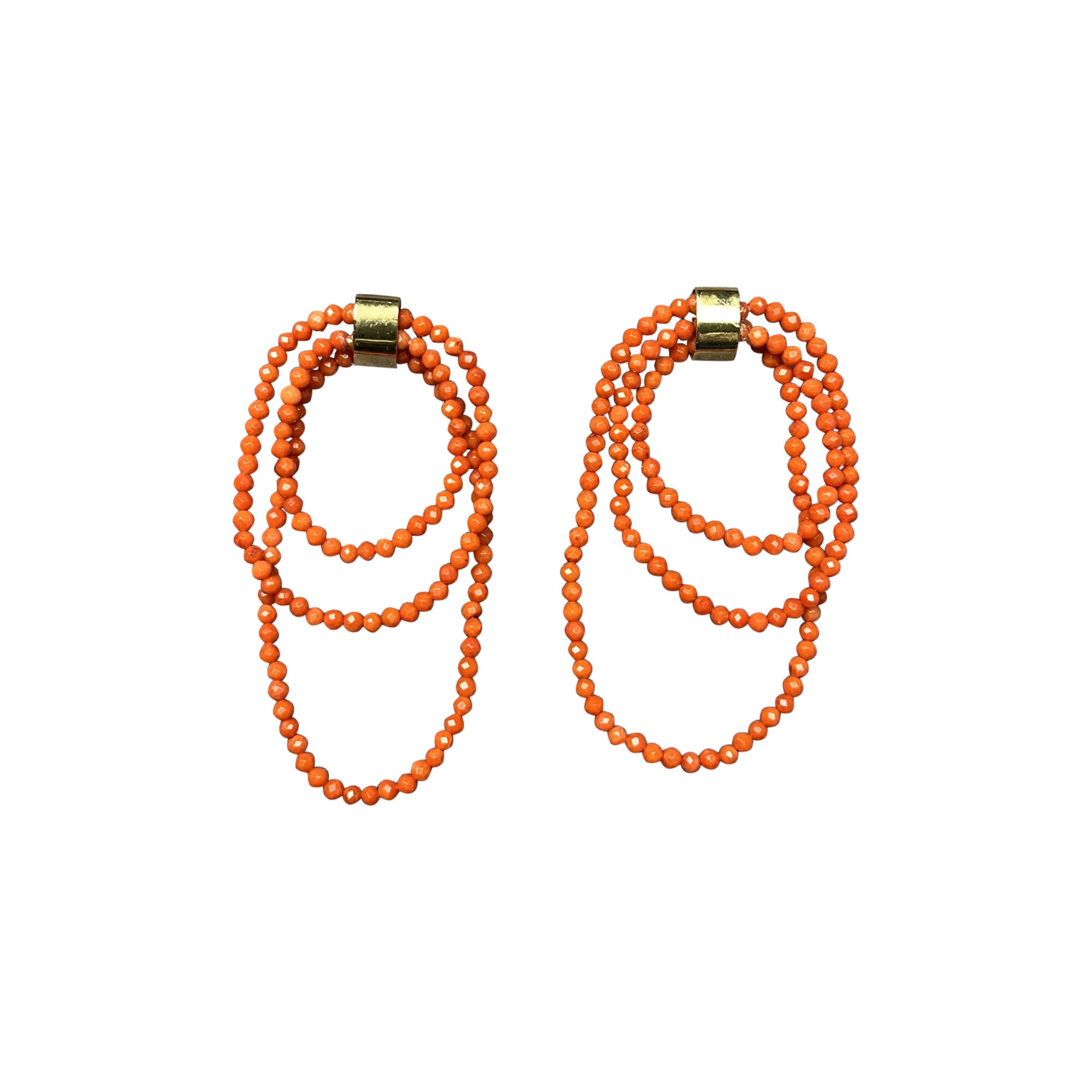 Orecchini a cerchi di corallini